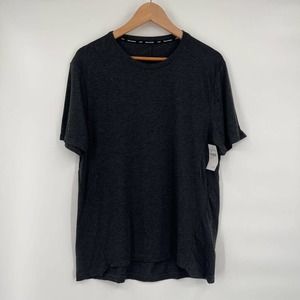 On Running Mens Active T-Shirt Gray Heathered Stretch Run On Clouds Tee M New